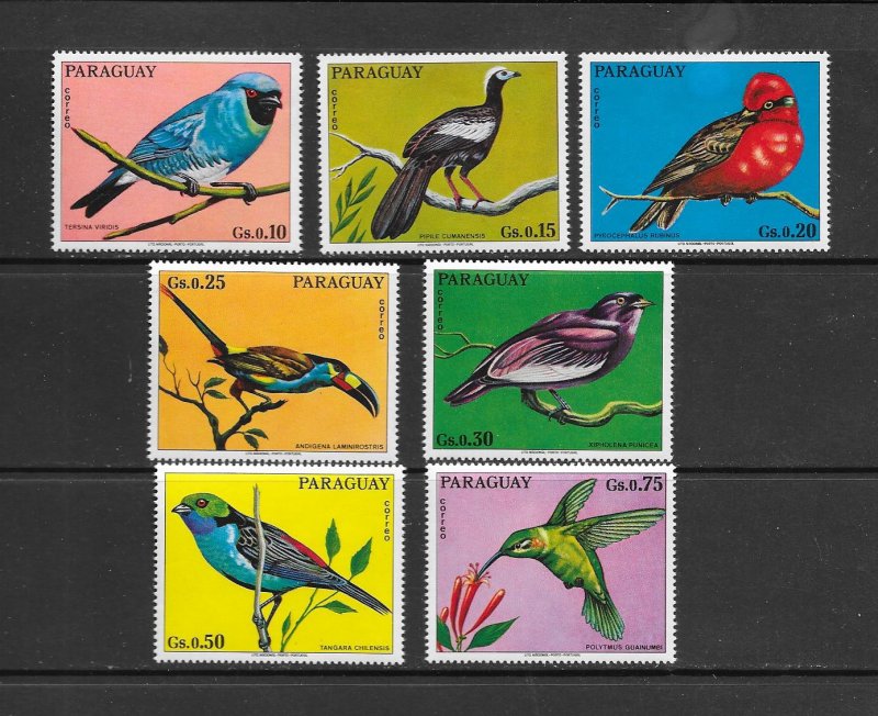 BIRDS - PARAGUAY #1520a-g   MNH