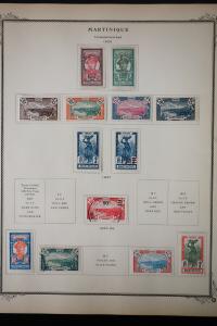 Martinique 1800's to 1940's Stamp Collection