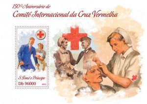 St Thomas - Red Cross - Stamp Souvenir - ST13306b