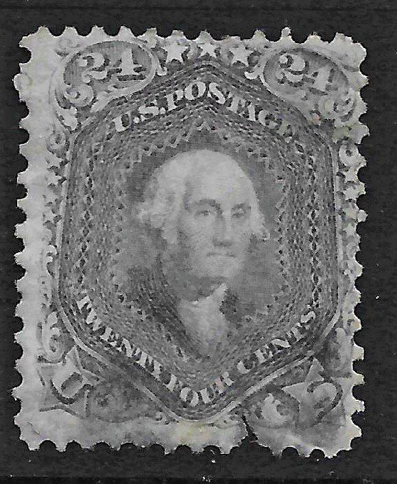 US 1863 Sc.#78b gray, used, light face free cancel, faults, Cat. Val. $450.00