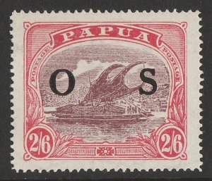 PAPUA 1931 OS Lakatoi 2/6 maroon & pale pink. MNH **.