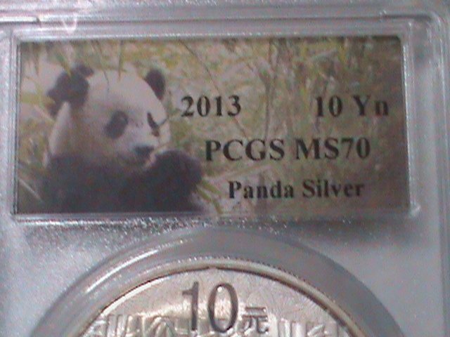 ​CHINA- 2013-LOVELY PANDAS -$10 SILVER DOLLARS-MS70-CERTIFIED BY PCGS -VF