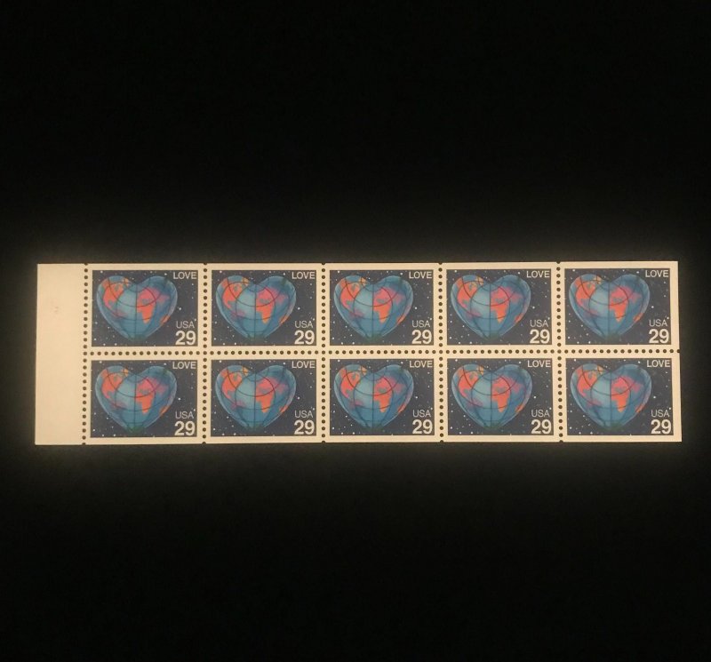 2536 Never Folded Pane, MNH, PL# 1111