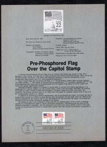 SP671a Flag Over Capitol, Souvenir Page FDC (#2115b)