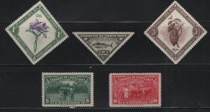 COSTA RICA  184-188  MNH  SET