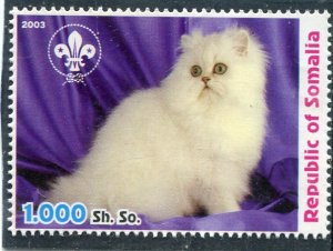 Somalia 2003 Domestic Cat SCOUT EMBLEM Stamp Perforated Mint (NH)