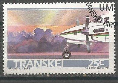 TRANSKEI, 1987, CTO 25c, Transkei Airways.Scott 185