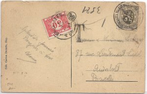 Belgium, 1957 Internal Postal Card w/Postage Due Sc # J25 (53592)