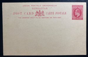 Mint Gibraltar Postal Stationery Postcard One Penny