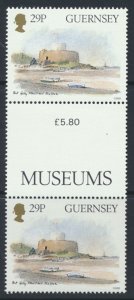 Guernsey  SG 378  SC# 343 Museums  MNH Gutter Pair see scan 