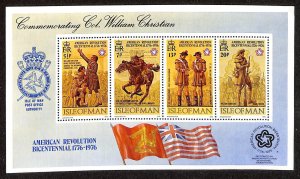 Isle of Man, Postage Stamp, #81a Mint NH, 1976 American Revolution (BB)