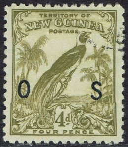 NEW GUINEA 1932 UNDATED BIRD OS 4D USED