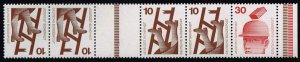 Germany 1971 Sc.#1075 MNH tête-bêche pair of booklet sheet,  Accident Prevention