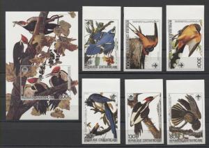 Central Africa Birds/Scouts/Audubon Mi#1114-19B Bl#320B MNH