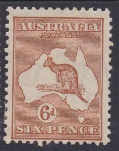 AUSTRALIA 1931 KANGAROO 6D WMK C OF A 