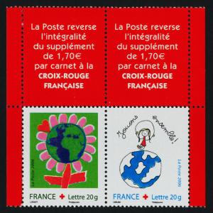 France B711-2 + label MNH Children's Art