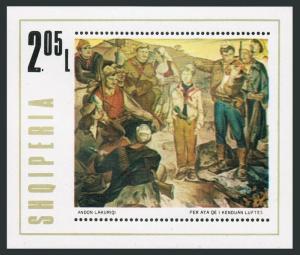 Albania 1747,MNH.Michel Bl.60. Paintings of local artists.1975.Andon Lakuriqi.