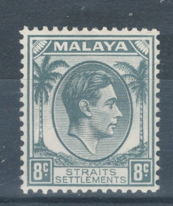 Straits Settlements 1938 King George VI 8c Scott # 243 MH