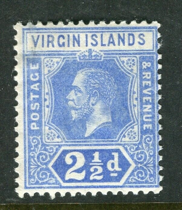 BRITISH VIRGIN ISL; 1912 early GV issue fine Mint hinged 2.5d. value