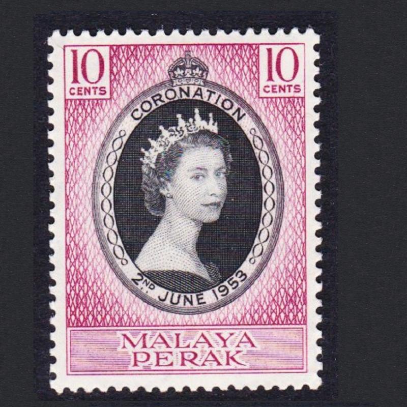 Malaya Perak Queen Elizabeth II Coronation 1v SG#149 SC#126