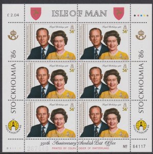 316-17 Isle Of Man Royal Birthdays Sheets MNH