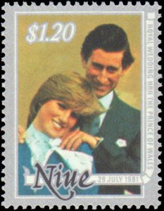 Niue #340-342, Complete Set(3), 1981, Royalty, Never Hinged