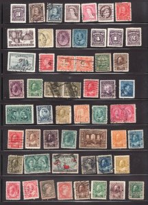 Lot of old Canada used stamps -  superfleas 