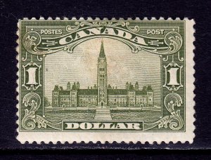 CANADA  — SCOTT 159 — 1929 $1 PARLIAMENT BUILDING — MH — SCV $300