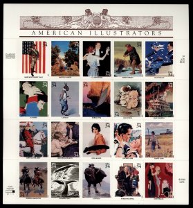 US Scott 3502 American Illustrators Mint NH sheet of 20 