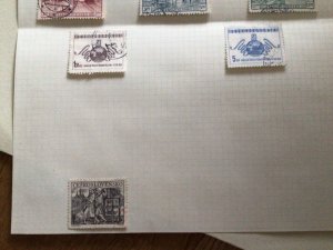 Czechoslovakia stamps on folded page  A11783