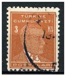 Turkey 1931 Scott 743 used - Mustafa Kemal Pasha, K Ataturk