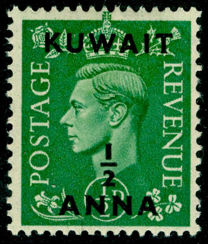 KUWAIT SG64, ½a on ½d pale green, M MINT.