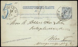 Austria Empire 10Kr Rohrpost Pneumatic Mail Postal Stationery Card G67582