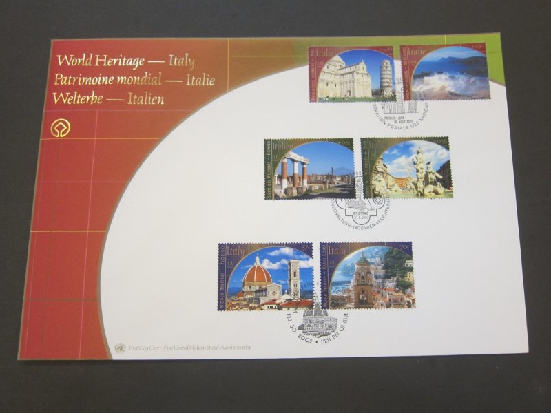 United Nations (NY,Vienna,Geneva) 2002 Sc 322-3,900-1,832-3 FDC