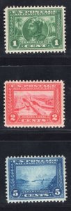 MOMEN: US STAMPS #397-399 MINT OG H VF+ LOT #78341