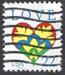 United States #2248 22¢ Love (1987). Used.