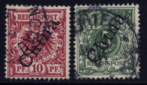Germany Offices in China 2 & 3 used w/China overprint & different postmarks