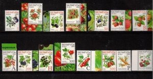 Belarus Sc 493-507, 507a MNH Full set & S/S of 2004 - Fruits - FH02