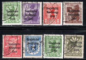 DDR under russian occ. Scott # 10N22 - 10N28, used