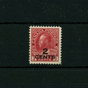 #140 Two cent overprint over 3c Admiral VF MNH Cat $100 Canada mint