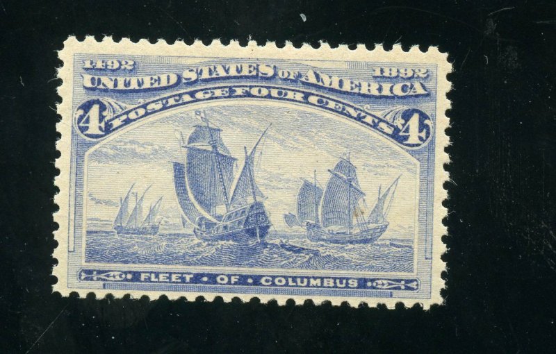 UNITED STATES SCOTT#233 4c COLUMBIAN F/VF MINT NEVER HINGED