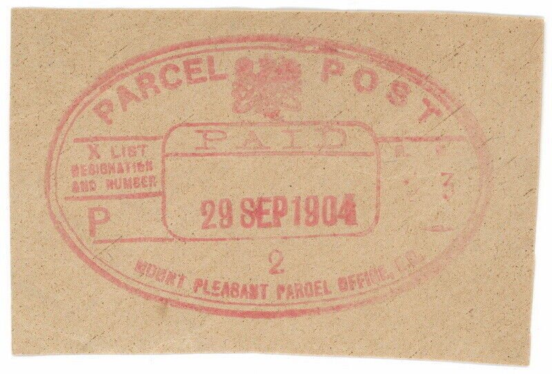 (I.B) Edward VII Postal : Parcel Post 2/3d (Mount Pleasant 1904)