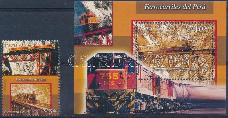 Peru stamp Train + block MNH 2004 Mi 1956 + 28 WS240105