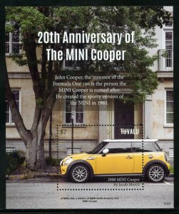 TUVALU 2020 20th ANNIVERSARY OF THE MINI COOPER SOUVENIR SHEET MINT NH