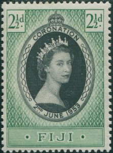 Fiji 1953 SG278 2½d green Coronation MLH