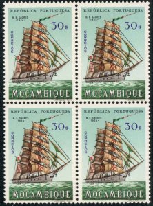 Mozambique  #454, block of 4, Mint NH, CV $24.00