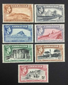 MOMEN: GIBRALTAR SG #122a/129a P13.5 MINT OG H £387 LOT #64196