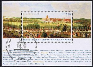 Germany 2005 Scott# 2347 used Bonn, souv. sheet Prussian Castles and Gardens