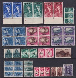 SOUTH WEST AFRICA - INTERESTING GROUP OF MINT HINGED OG * STAMPS - P706