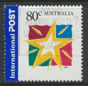 Australia SG 2137  Used SC# 2001    Christmas 2001 Airmail see scan